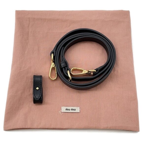 MIUMIU Arkady 2WAY Handbag Leather Black - Picture 14 of 15